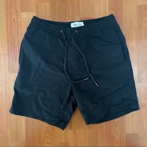Mens Madewell Black Swim Trunk